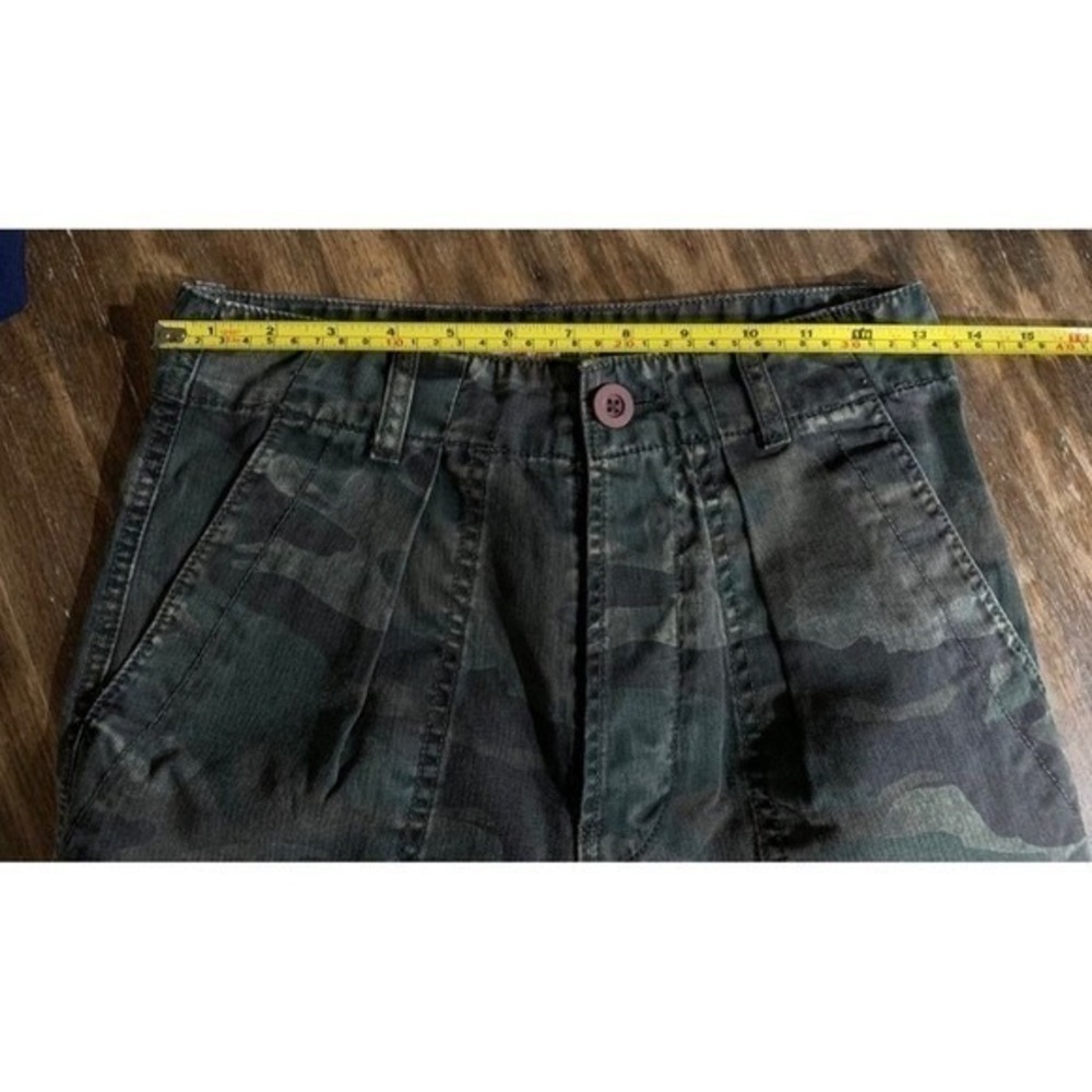 Sundry Murphy Cotton Camo Pleated Pants 24 Green Retro Urban Streetwear - Picture 6 of 9